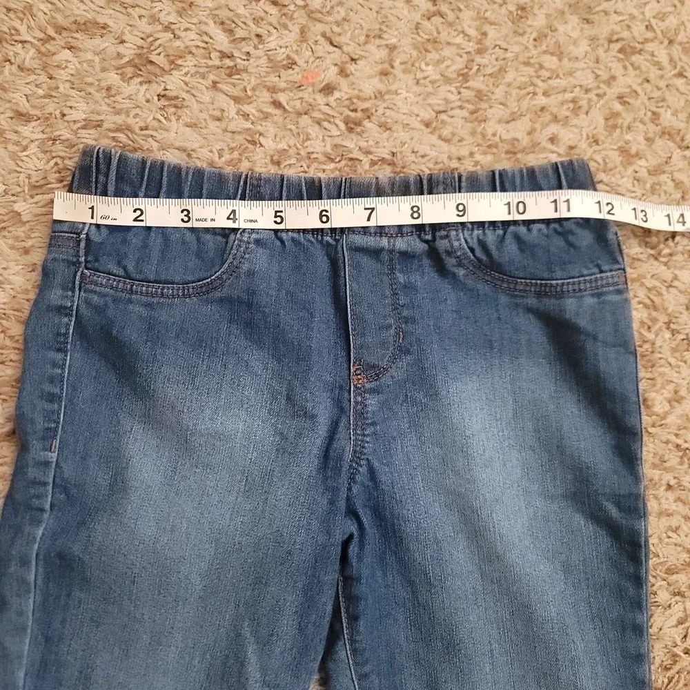 2 OshKosh B'gosh Jeggings Girls Size 8 Blue Denim Elastic Waist Stretch Pants